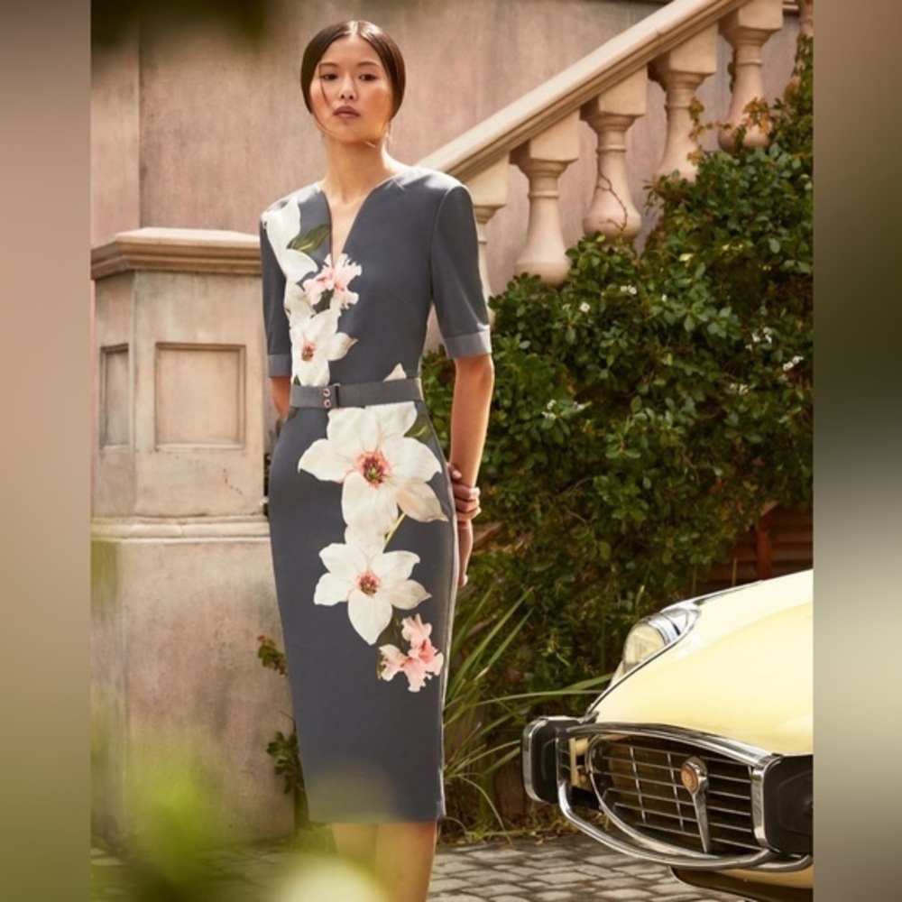 Ted Baker London chatsworth floral bodycon size US size 4 Ted size 1 NWT